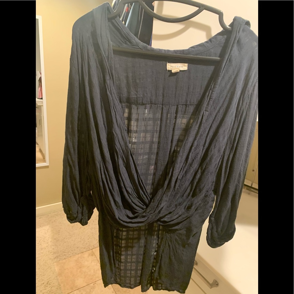 Navy blouse